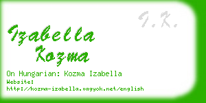 izabella kozma business card